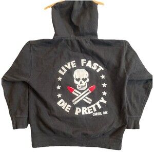 CARTEL INK Lipstick Kill Hoodie Sweatshirt 2X Black Skull Alt Goth
